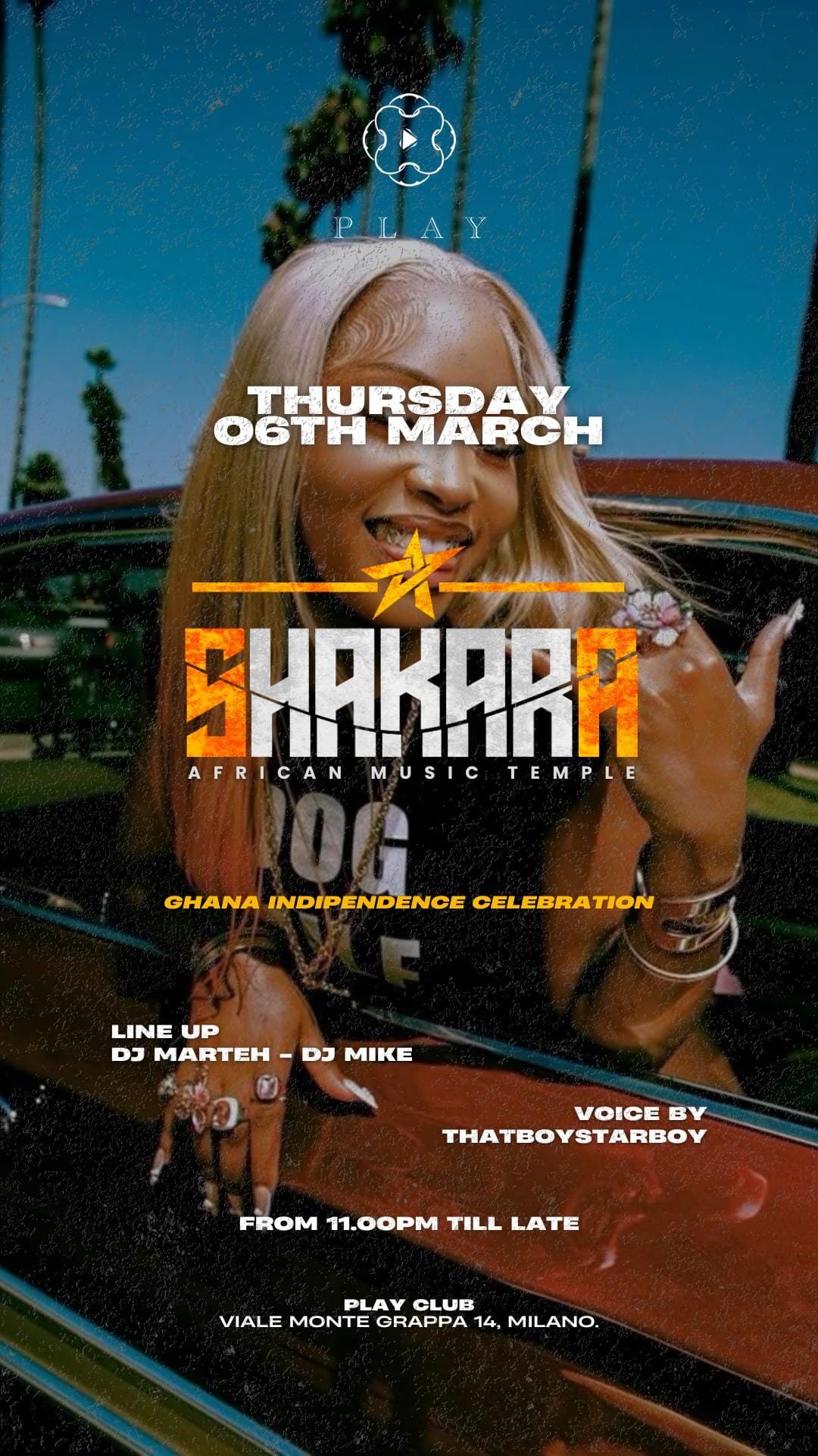Play Club Milano - Shakara - Giovedi 6 Marzo 2025 Play Club Milano - Shakara - Giovedi 6 Marzo 2025