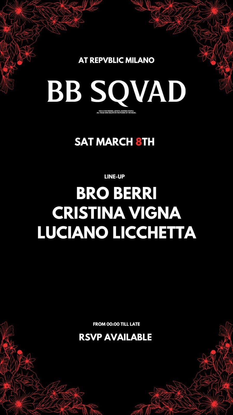 Republic Milano - BB Sqvad - Sabato 8 Marzo 2025