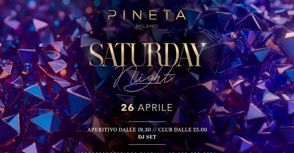 Pineta Milano - Saturday - Sabato 26 Aprile 2025