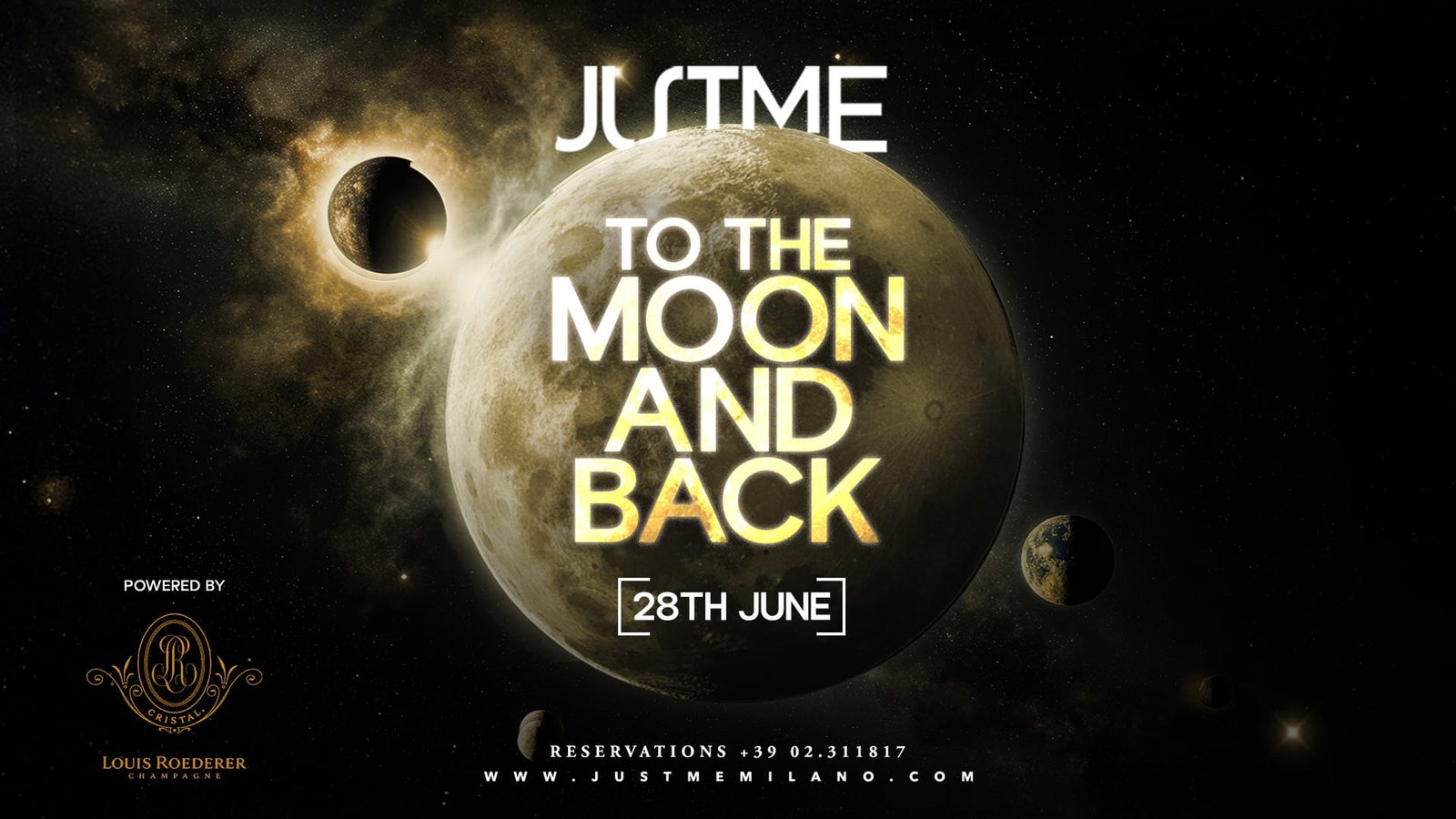 Just Me Milano - TO THE MOON AND BACK - Sabato 28 Giugno 2025 Just Me Milano - TO THE MOON AND BACK - Sabato 28 Giugno 2025