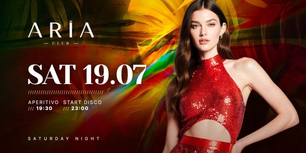 Aria Club Milano - Saturday - Sabato 19 Luglio 2025 Aria Club Milano - Saturday - Sabato 19 Luglio 2025